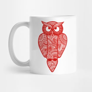 Owl (red) Mug